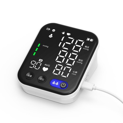 大屏臂式FDA电子血压计家用跨境外贸血压测量仪英文语音播报批