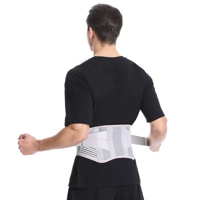 夏季护腰带双侧加压轻薄腰部运动护腰固定透气钢板健身腰带